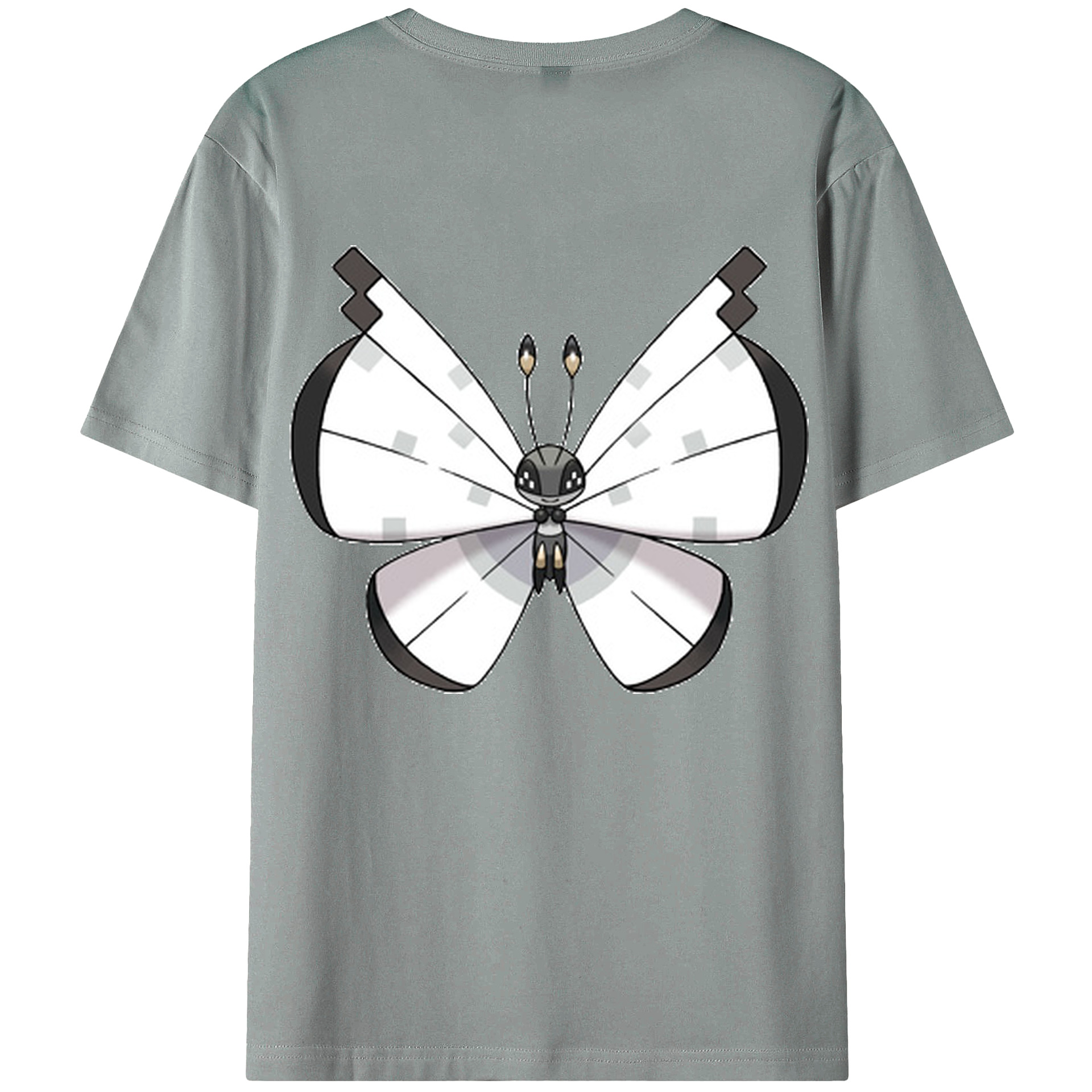 （画像用） ポケットモンスター Pokémon 綿100％ メンズ半袖Tシャツ（バックプリント） 通気性